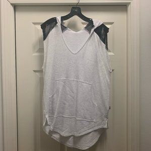 Terez Workout Hoodie Tank (M-Gray)